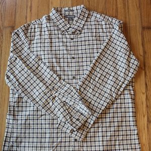 Eddie Bauer relaxed fit mens button down shirt LS
